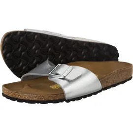 Birkenstock Madrid Birko-Flor schmal silber 39