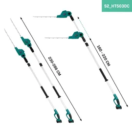 VONROC Teleskop-Heckenschere 20 V inkl. 2 x 2,0 Ah