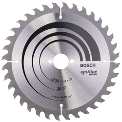 BOSCH Kreissägeblatt, Optiline Wood für Handkreissägen 36Z – 230 x 30 x 2,8 mm