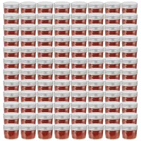 VidaXL Marmeladengläser mit Silbernen Deckeln 96 Stk. 110 ml