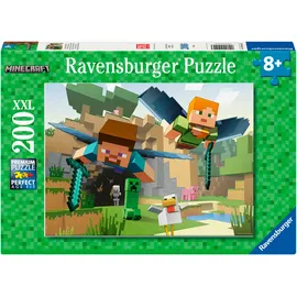 Ravensburger Kinderpuzzle 200 XXL Teile - Minecraft - Tierische Abenteuer
