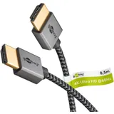 goobay HDMI-Kabel 75753 HDMI-A Stecker HDMI-A Stecker 200 cm Grau