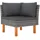 vidaXL 6-tlg. Garten-Lounge-Set Poly Rattan und Eukalyptusholz Grau