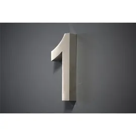 Lüllmann Hausnummer 3D Design Arial H20cmxT3cm Edelstahl