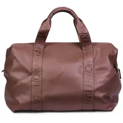 CHILDHOME Wickeltasche Mommy Bag Signatur Leder dunkelbraun