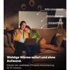 Viesta VIESTA® F450 Infrarot Wandheizung mit Thermostat – flaches Carbon Crystal Heizpaneel – elektrische Infrarotheizung Wandmontage – Weiß