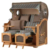 Mr. Deko bene living Strandkorb-Set Ammersee 2,5-Sitzer Teak -