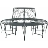 vidaXL Baumbank Ø 160 x 89 cm Grau