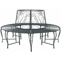 vidaXL Baumbank Ø 160 x 89 cm Grau