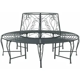 vidaXL Baumbank Ø 160 x 89 cm Grau