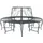 vidaXL Baumbank Ø 160 x 89 cm Grau