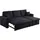 habitat garten Ecksofa 3-Sitzer Schwarz