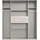 WIMEX Drehtürenschrank Digit 180 x 208 x 58 cm Schwarz
