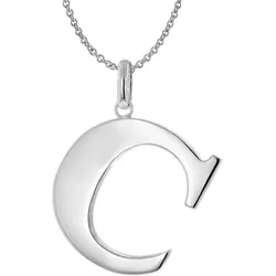 trendor 41780-C Damen-Halskette mit Großem Buchstaben C 925 Silber, 50 cm