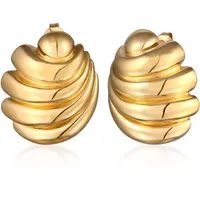 ELLI PREMIUM Ohrstecker Muschel goldfarben 925 Sterling Silber onesize