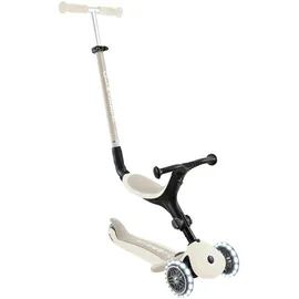 GLOBBER Laufrad für Kinder mit Leuchtrollen Go-Up Active Lights Eco creme/weiß