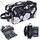 Elephant Gin Kulturbeutel Damen Kosmetiktasche Beautycase Travel Flower Washbag Reise Kulturtasche groß geräumig viele Fächer Reise Tasche Sauna (Black Flower (schwarz) 13022)