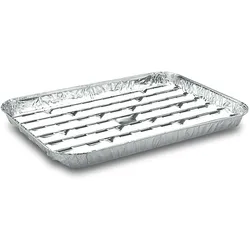 VEPATIM 100x Alu-Grillpfannen Grillschalen BBQ 34.4 x 22.4cm mehrfach verwendbar