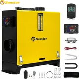 Sunster Luft Dieselheizung Standheizung 12 V /24 V 8 kW, Luftheizung Air Diesel Standheizung Lufterhitzer, 0,16–0,48 L/Std. Dieselheizung mit LCD-Display & Fernbedienung Air Diesel Heizung Bus, LKW usw