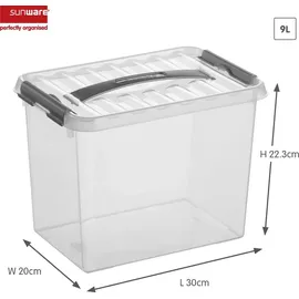 SUNWARE Aufbewahrungsbox Q-Line 30 x 20 x 22 cm 20-tlg. transparent