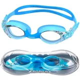 COPOZZ Kinder Schwimmbrille, Swim Schwimmbrillen für Jungen Mädchen Alter von 3 4 5 6 7 8 9 10 11 Jahren, Antibeschlag UV-Schutz Keine Undichte Schwimmbrille mit Spiegel/Klare Linse