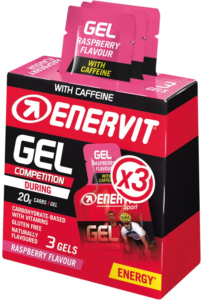 ENERVIT Gel Raspberry/Koffein 3x25ml (VP=24Stk. / 8x3Stk. im Karton)