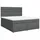 vidaXL Boxspringbett 180 x 200 cm Dunkelgrau