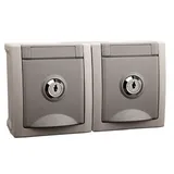 HHG Steckdose abschließbar 2 St.