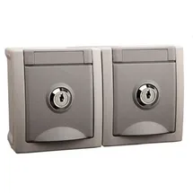 HHG Steckdose abschließbar 2 St.