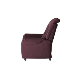 Polstermöbel Oelsa Fernsehsessel Andorra Mikrofaser 87 x 108 x 110 cm Rot mit Rollen