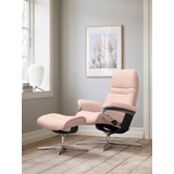 Stressless Relaxsessel STRESSLESS Sunrise Sessel Gr. ROHLEDER Stoff Q2 FARON, Cross Base Schwarz, Rela x funktion-Drehfunktion-PlusTMSystem-Gleitsystem-BalanceAdaptTM, B/H/T: 83 cm x 105 cm x 74 cm, pink (light q2 faron) Lesesessel und Relaxsessel