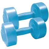 Best Sporting Kurzhantel Gymnastik Hantelset - 2 Hanteln mit je 2 kg, in Blau, Hantel-Set mit Kunststoffummantelung, somit schonend zum Boden