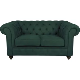 Home Affaire Chesterfield Sofa Mikrofaser 2-Sitzer Grün