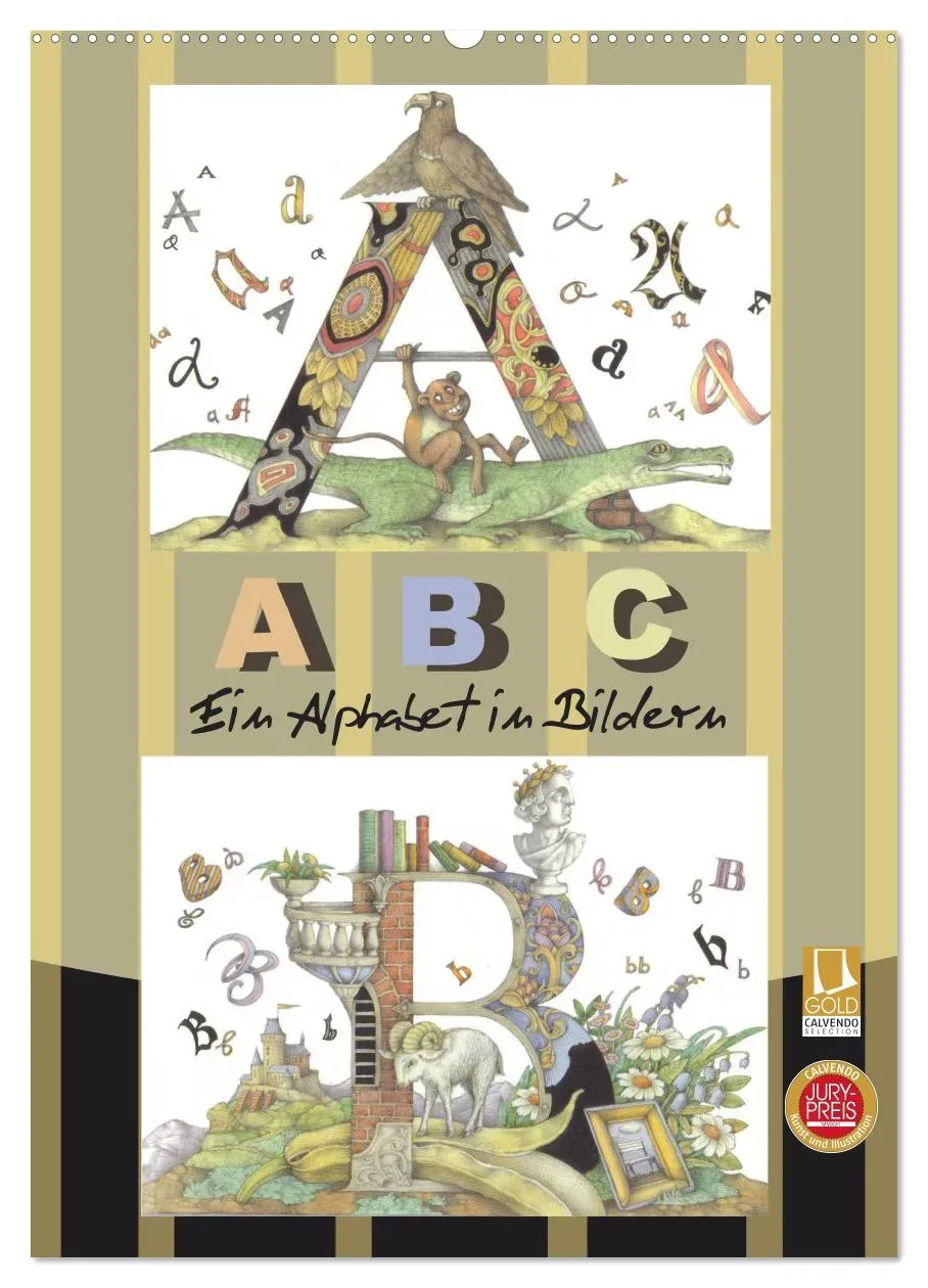 ABC. Ein Alphabet in Bildern. (CALVENDO Wandkalender 2024) - A4