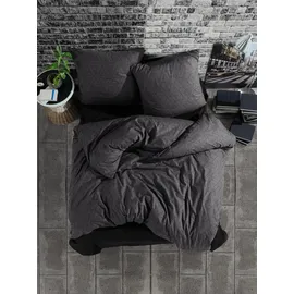 Yadetextil ZIRVEHOME Bettwäsche 200x200 cm. 3 teilig 100% Baumwolle Bettbezug 200 x 200cm Kissenbezug 80x80cm Renforcé Bettwäsche-Sets 200x200 mit Reißverschluss Monza V1