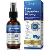 Magnesium Öl Spray, 100% Reines Magnesiumchlorid, Magnesium-Spray Für Die Füße, Lindert Kopfschmerzen, Erhöht Das Energieniveau, Entlastet Muskelverspannungen 60Ml