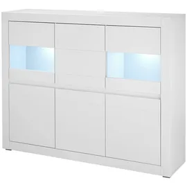 Highboard 165 x 132 x 42 cm Weiß