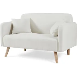[en.casa] 2-Sitzer Sofa Midt 132x70x81 cm Cord Beige