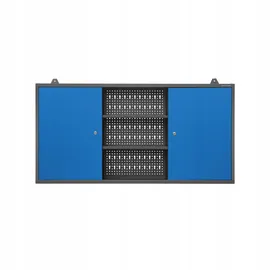 Jan Nowak Hängeschrank Metall 120 x 60 x 20 cm Anthrazit/Blau abschließbar