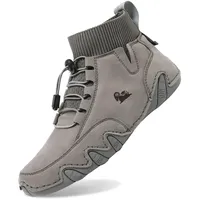 Running Shoes Men Alpaca Barfuss Schuhe Damen Ergonomischer Sommer Barfußschuhe Paar Wasserdicht & Schmerzlindernder Leder-Barfußschuh Atmungsaktive Orthopädische Barfuss - 36 EU