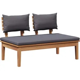 vidaXL Gartensofa-Set 4-tlg. braun/grau