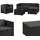 Juskys Punta Cana L Polyrattan Lounge schwarz/dunkelgrau