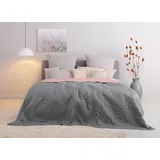 OTTO home Amanda Bettüberwurf 140 x 210 cm Grau/Rosa