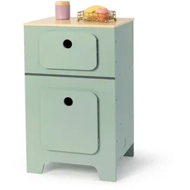 Musterkind Kinderküche MIX \u0026 Match, Natur, Salbeigrün, Holz, Holzwerkstoff, 31.5x60x35 cm, EN 71, CE, FSC 100%, Spielzeug, Kinderspielzeug, Kinderküchen