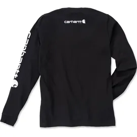 CARHARTT Logo Langarmshirt schwarz L