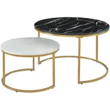 [en.casa] Christchurch Gold Metall 70 x 70 x 45 cm