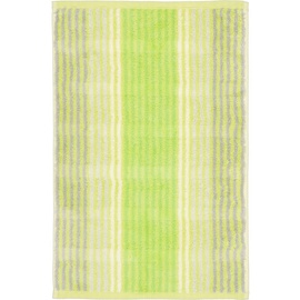 CAWÖ Noblesse Cashmere Streifen 1056 Gästehandtuch 30 x 50 cm kiwi