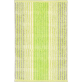 CAWÖ Noblesse Cashmere Streifen 1056 Gästehandtuch 30 x 50 cm kiwi