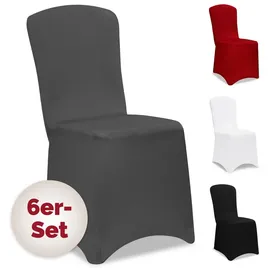 DETEX Stuhlhussen Grau 6er Set
