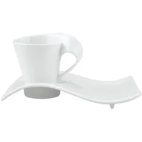 Villeroy & Boch New Wave Caffe Espressotasse 0,08 l Weiß 2 St.